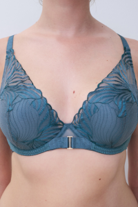 Sujetador azul halter con relleno LEGEND, Chantelle