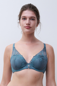 Sujetador azul halter con relleno LEGEND, Chantelle