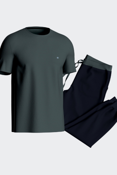 Pijama de lyocell manga corta y pantalón largo IM1561L7800, IMPETUS