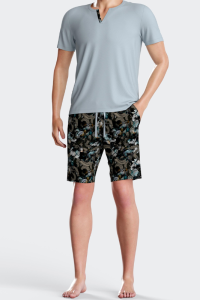 Pijama de hombre corto de Lyocell azul exótico, I AM Impetus