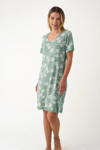 Camisola manga corta modal FLORAL MINT, Promise