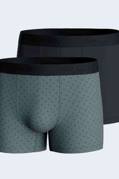 Bóxer Pack de algodón estampado y liso N39, Impetus