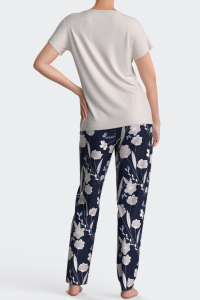 Pijama de mujer de Lyocell manga corta y pantalón largo, Impetus