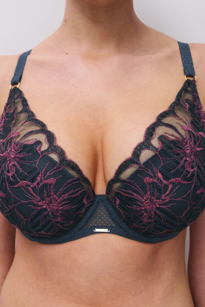 Sujetador halter con aros y con relleno FLEURS SIGNATURE, Chantelle