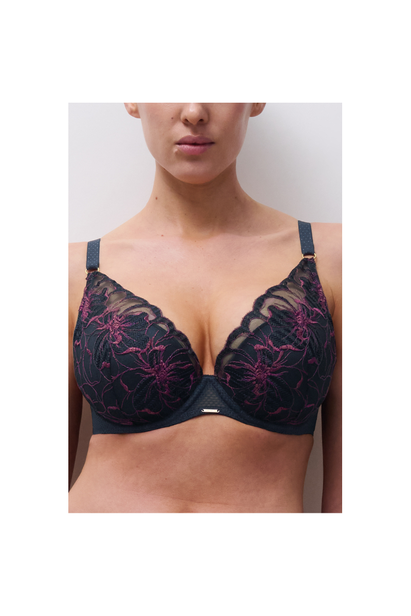 Sujetador halter con aros y con relleno FLEURS SIGNATURE, Chantelle