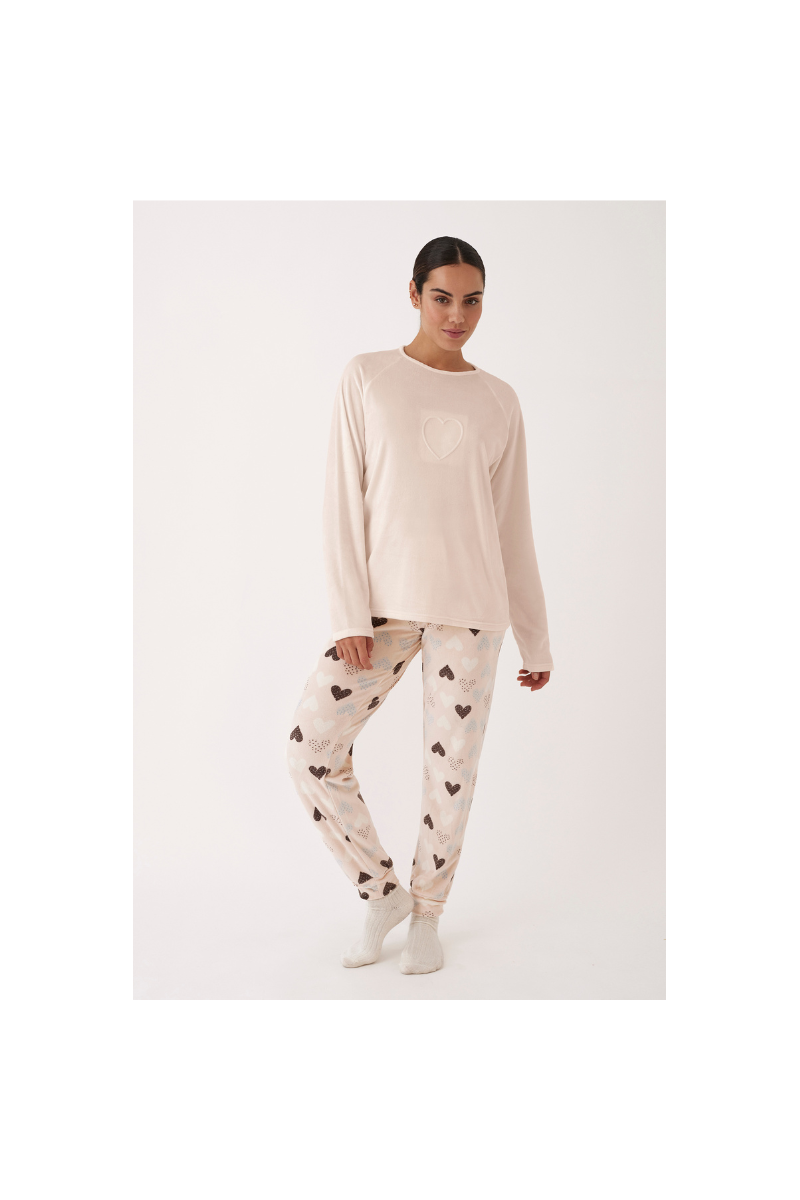 Pijama de mujer de terciopelo elástico ROSITA, Promise