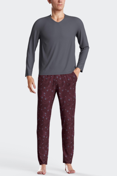 Pijama largo de hombre en lyocell y algodón N63, Impetus