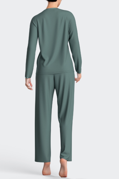 Pijama largo de mujer de modal NEGRO 0100, Impetus