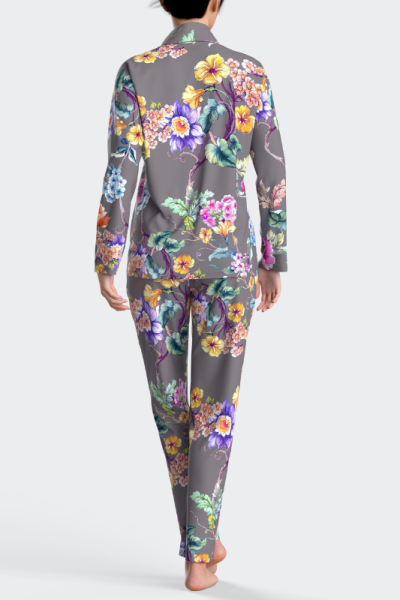 Pijama de mujer abierto de botones en algodón y modal N92, Impetus