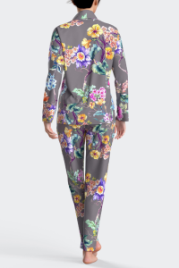 Pijama de mujer abierto de botones en algodón y modal N92, Impetus