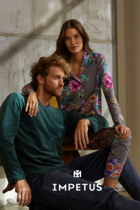 Pijama de mujer abierto de botones en algodón y modal N92, Impetus