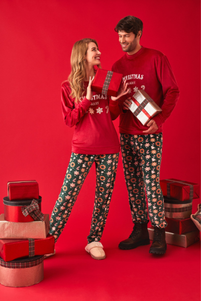 Pijama de hombre de terciopelo NAVIDAD, Promise