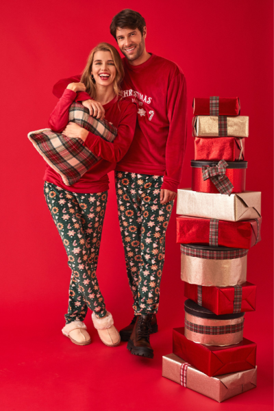 Pijama de mujer de terciopelo NAVIDAD, Promise