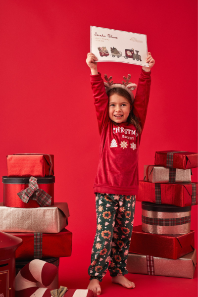 Pijama de niño y niña de terciopelo NAVIDAD, Promise