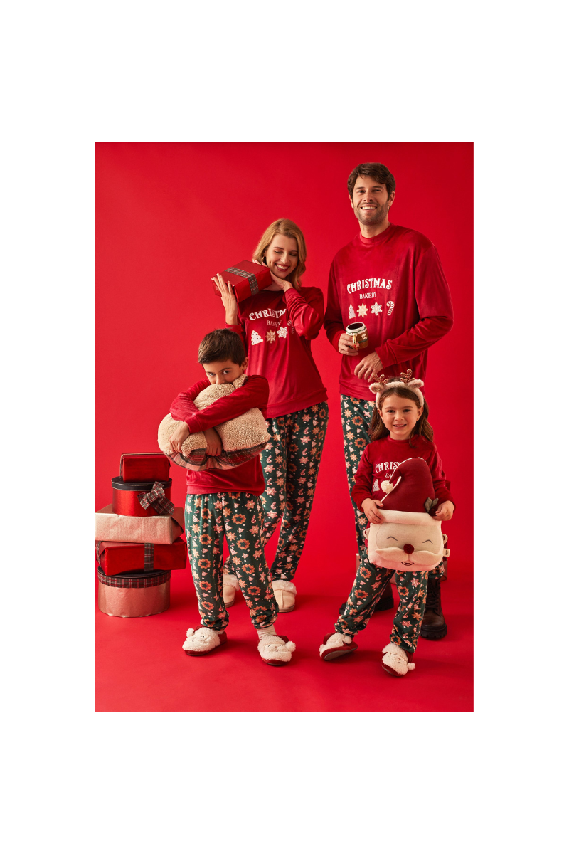 Pijama de niño y niña de terciopelo NAVIDAD, Promise