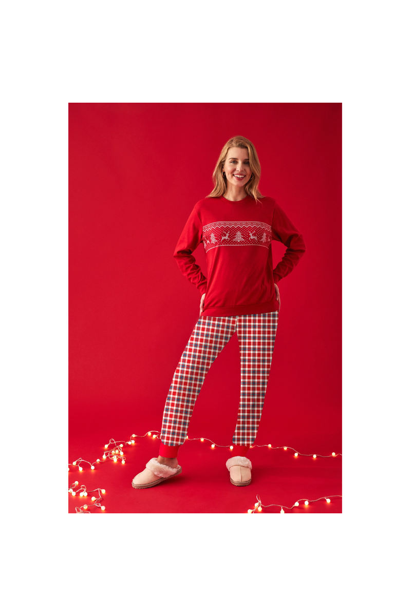 Pijama de mujer en algodón NAVIDAD, Promise