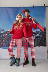 Pijama de mujer en algodón NAVIDAD, Promise