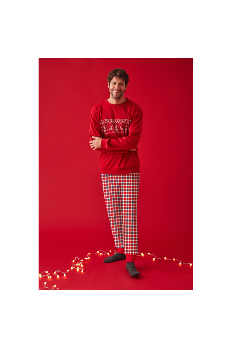 Pijama de hombre de algodón NAVIDAD, Promise