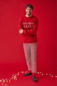 Pijama de hombre de algodón NAVIDAD, Promise