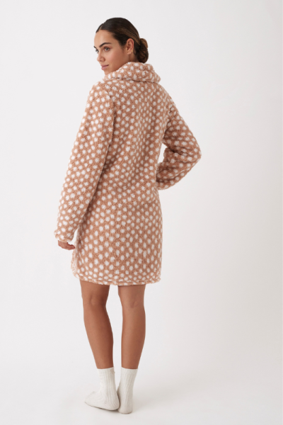 Bata de borreguito con cremallera LUNARES, Promise