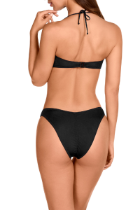 Bikini Bandeau Negro Dolores Cortés 2508 | Broche Strass y Halter | Comprar Online