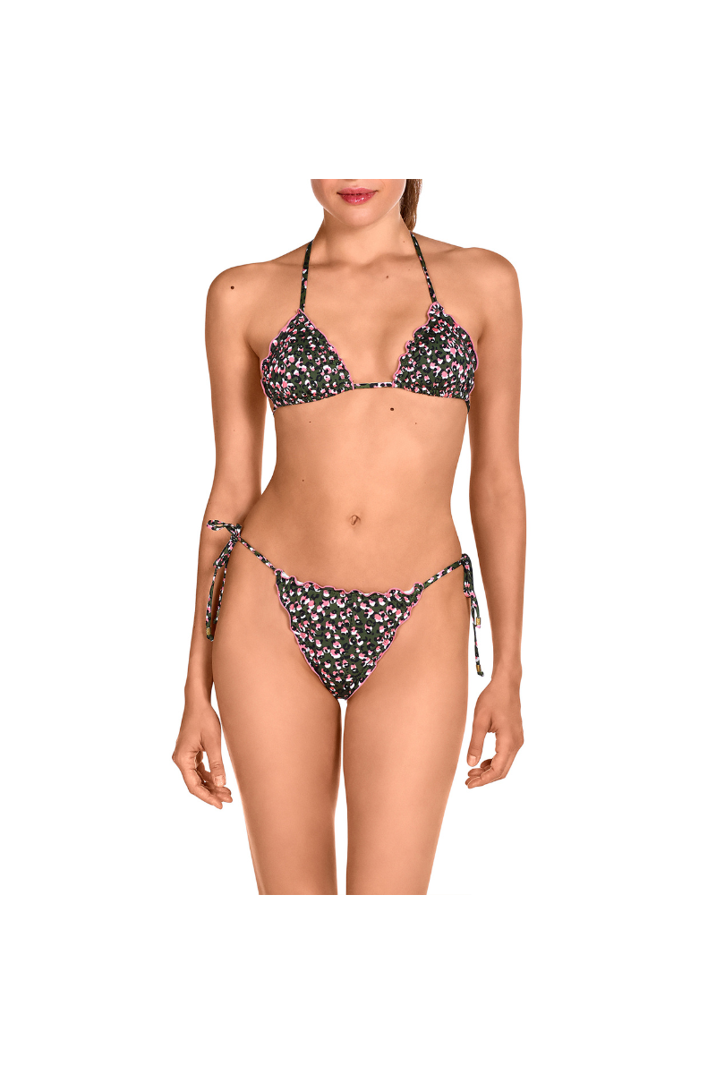 Bikini Triángulo Leopardo Verde Rosa Dolores Cortés 2552 | Lazada y Volante | Comprar Online