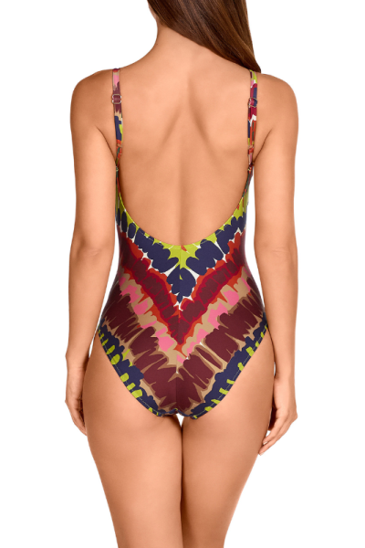 Bañador Étnico Multicolor Dolores Cortés 2603 | Copas Preformadas Soft Control | Comprar Online