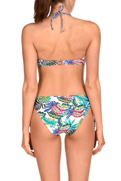 Bikini Tropical Bandeau Dolores Cortés 2567 | Copas Aros Hebilla Central | Comprar Online