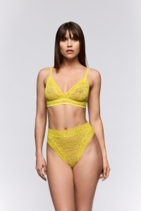 Bralette Encaje Negro Sarda CID | Triángulo Sin Relleno Sin Aro | Comprar Online