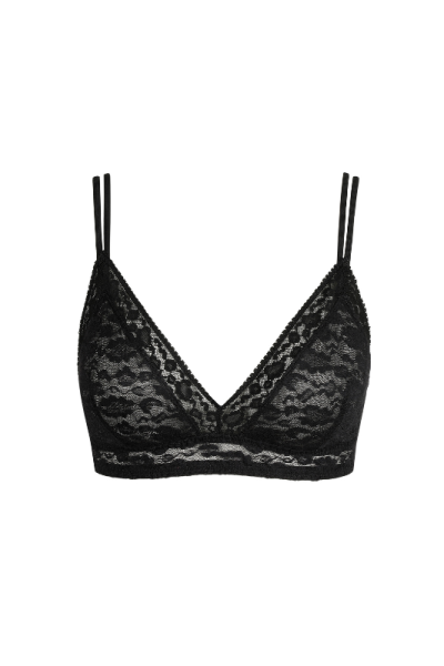 Bralette Encaje Negro Sarda CID | Triángulo Sin Relleno Sin Aro | Comprar Online