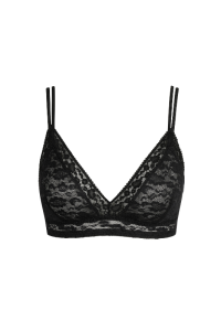 Bralette Encaje Negro Sarda CID | Triángulo Sin Relleno Sin Aro | Comprar Online