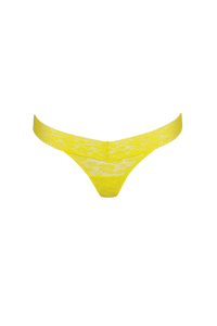 Tanga Encaje Amarillo Sarda CID | Lencería Floral Sin Costuras Visibles | Comprar Online