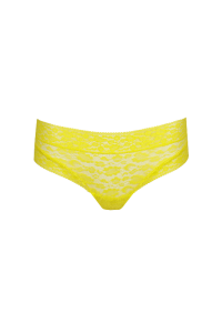 Shorty Encaje Amarillo Sarda CID | Hotpants Lencería Floral Cobertura Total | Comprar Online