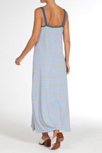 Vestido Largo Sicilia Janira | Rayas Marineras Azul Blanco Maxi Verano | Comprar Online