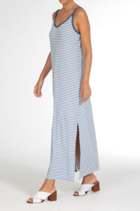 Vestido Largo Sicilia Janira | Rayas Marineras Azul Blanco Maxi Verano | Comprar Online