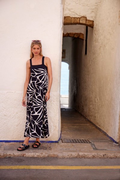 Vestido largo geométrico Reflects · Janira | Compra Online