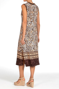 Vestido midi estampado étnico Masai · Janira | Compra Online