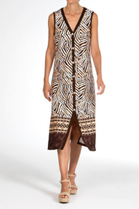 Vestido midi estampado étnico Masai · Janira | Compra Online