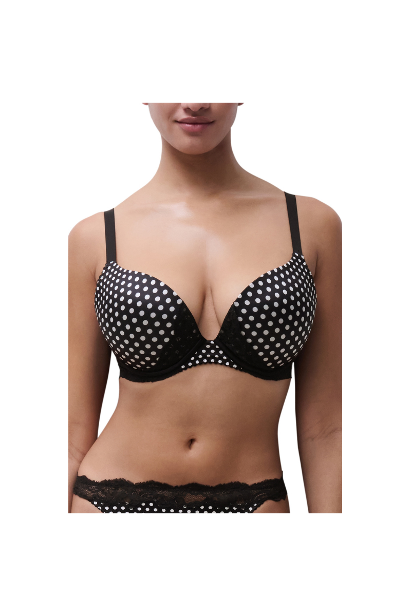 Sujetador push-up Gloss lunares negro · Chantelle