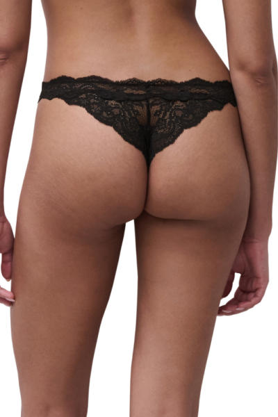 Tanga lunares encaje Gloss negro · Chantelle