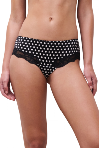 Shorty lunares encaje Gloss negro · Chantelle