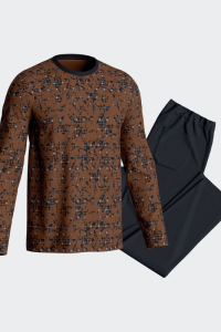 Pijama de modal estampado marrón, Impetus