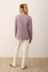 Pijama Estrellas algodón malva, Promise
